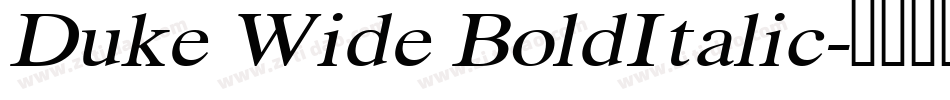 Duke Wide BoldItalic字体转换